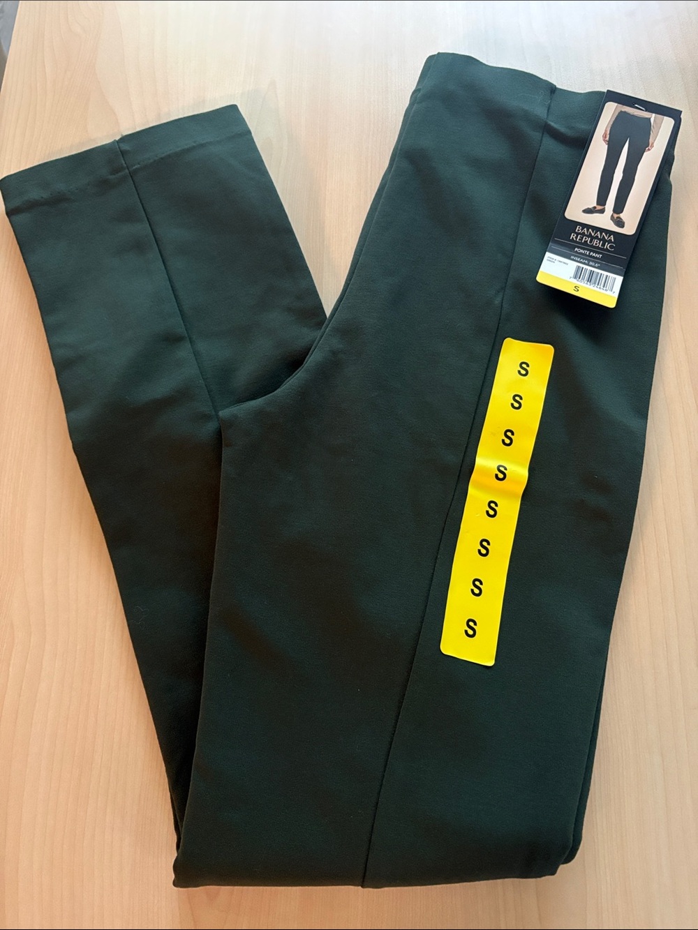 NWT Women’s Banana Republic Ponte  Pants Seam Front Size Small  Deep Green